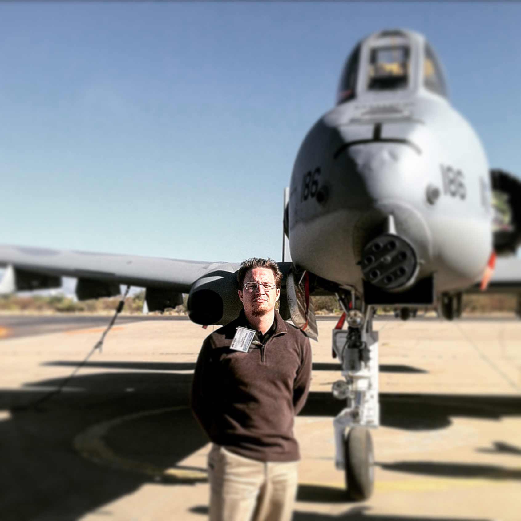 Me and a soon-to-be autonomous A-10C.